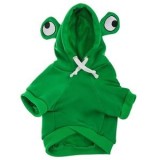 Hanorac pentru c&acirc;ini, Verde, cu Glugă și Model Broscuță, 4 Mărimi, CMCLASS