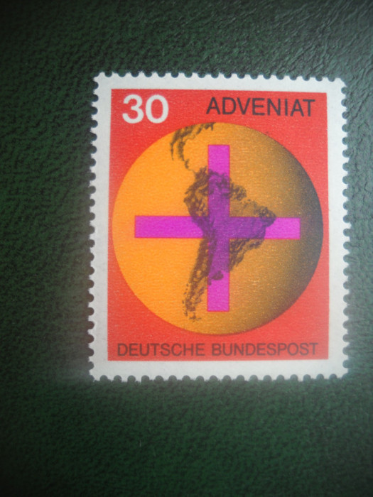 HOPCT TIMBRE MNH 885 CAMPANIA CATOLICA AMERICA DE SUD 1967- 1 VAL GERMANIA