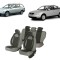 Set huse scaune compatibile VW Passat B5 (1997-2005) Piele + Textil (Compatibile cu sistem AIRBAG)