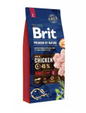 BRIT PREMIUM BY NATURE Adult L - hrană uscată pentru c&acirc;ini adulți de talie mare - 15 kg Pui