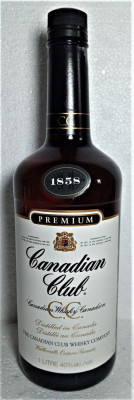 WHISKY, CANADIAN CLUB-PREMIUM - 1 LITRE gr 40 foto