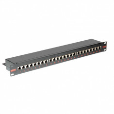 Patch Panel FTP Cat.6, 24 porturi, negru, Roline 26.11.0361