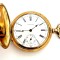 Ceas de buzunar Waltham, placat cu aur, 3 capace, 1907 SUA