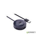 USB 2.0 Hub 4 Porturi-Culoare Negru, Ugreen