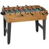SPORTNOW Masă de Jocuri 13 &icirc;n 1 cu Fotbal de Masă, Ping Pong, Air Hockey, Biliard, Șah și Altele, Culoare Nuc | Aosom Romania