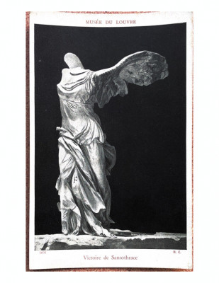Victorie de Samothrace - Carte postala Franta - Mus&amp;eacute;e du Louvre foto