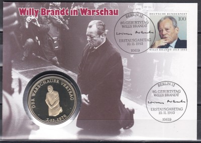 Germania 1993 - Willy Brandt la Varșovia, FDC NUMIS foto