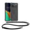 Husa Kwmobile pentru Xiaomi Poco X4 Pro 5G, Silicon, Transparent/Negru, 57985.03, Textil, Carcasa