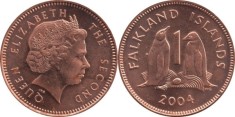 Insulele Falkland 2004 - 1 penny UNC foto