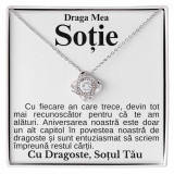 Cadou pentru Draga mea Sotie, Colier de argint cu mesaj