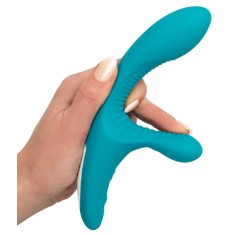 Vibrator rabbit cu dubla stimulare, moale catifelat cu 2 motoare JAVIDA VIBE