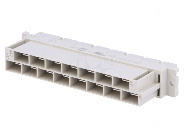 Mufă DIN 41612 tip H mamă 15 pini 6,3mm pe cablu