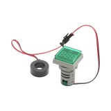 Indicator digital ampermetru LED verde 0-100A, 220V/380V &Oslash; 22mm Breckner Germany