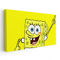 Tablou afis SpongeBob desene animate 2212 Tablou canvas pe panza CU RAMA 40x80 cm