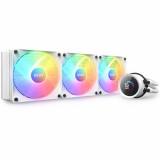Cooler CPU NZXT Kraken 360 RGB, pompa cu ecran LCD, controller ARGB (Alb)