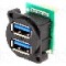 Conector USB A, in&amp;#351;urubare, pt. montare pe panou, CLIFF - CP30097