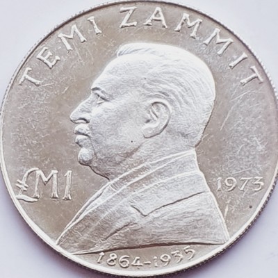 602 Malta 1 Lira 1973 Sir Temi Zammit km 19 argint foto