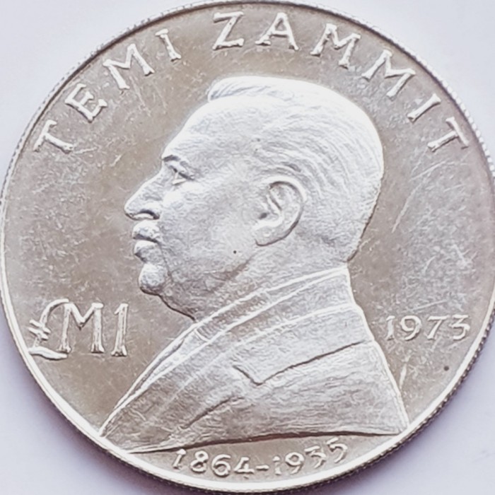 602 Malta 1 Lira 1973 Sir Temi Zammit km 19 argint