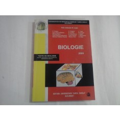 TESTE DE BIOLOGIE - CONF. UNIV. DR. G. LUPU, DR. R. CERGAN, DR. ANCA IONANA BADARAU, SEF DE LUCRARI DR. MIHAELA BANU, ETC