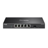 Omada 5-Port 2.5GBASE-T and 1-Port 10GE SFP+ Easy Managed Switch with 4- Port PoE++ PORT: 4 2.5G PoE++ Ports, 1 2.5G Non-PoE RJ45 Port, 1 10G SFP+ Slo