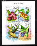 TOGO 2014, Flora, Orhidee, neuzat, MNH, Nestampilat