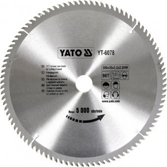 Panza fierastrau circular pentru lemn, Yato YT-6078, 300x96Tx30x3.2mm foto