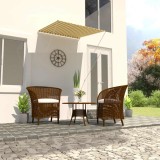 VidaXL Copertină retractabilă, galben și alb, 100 x 150 cm