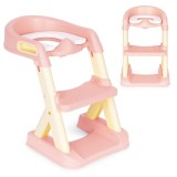 Scaun de Toaletă cu Trepte EcoToys Roz - Antrenament Olita Sigur Copii 6-36 Luni
