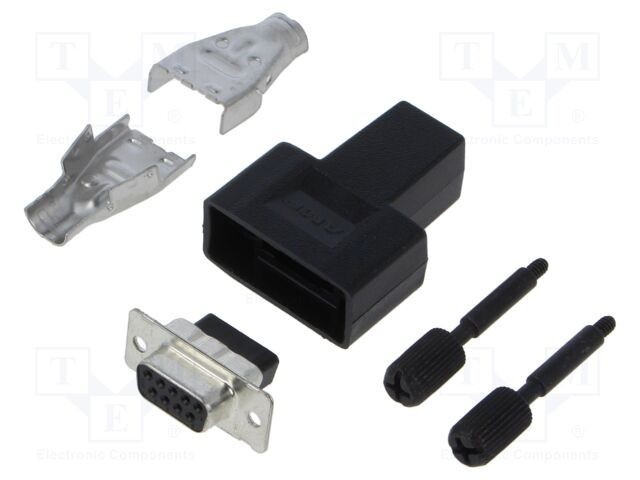 Conector D-Sub mamă drept negru UNC 4-40 TE Connectivity AMPLIMITE
