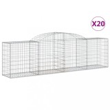 Cumpara ieftin Cosuri gabion arcuite 20 buc, 300x50x80/100 cm, fier galvanizat
