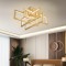 Lustra LED cu telecomanda 98W, 4 Elemente, lumina Rece/Calda/Neutra, Dimabila, Auriu ModernLight Concept