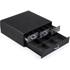 Organizator capsule cafea, 4 sertare depozitare, 2 nivele, negru foto
