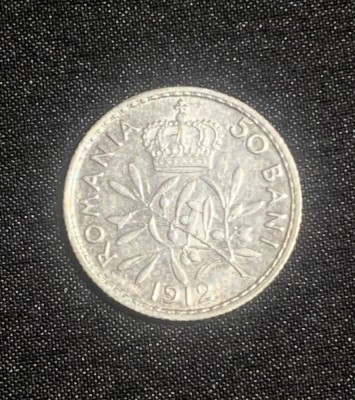 Moneda 50 bani 1912 argint foto