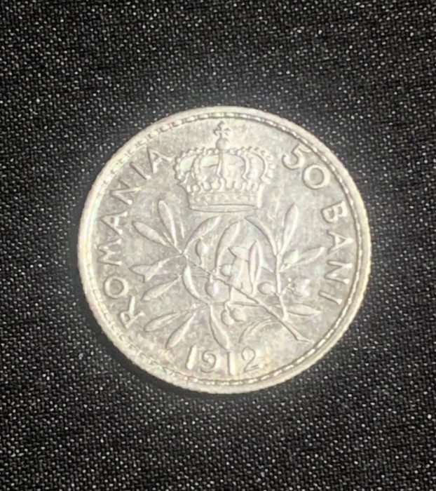 Moneda 50 bani 1912 argint