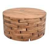 Cumpara ieftin Masuta laterala Wozy lemn de tec natural 90x90x45 cm