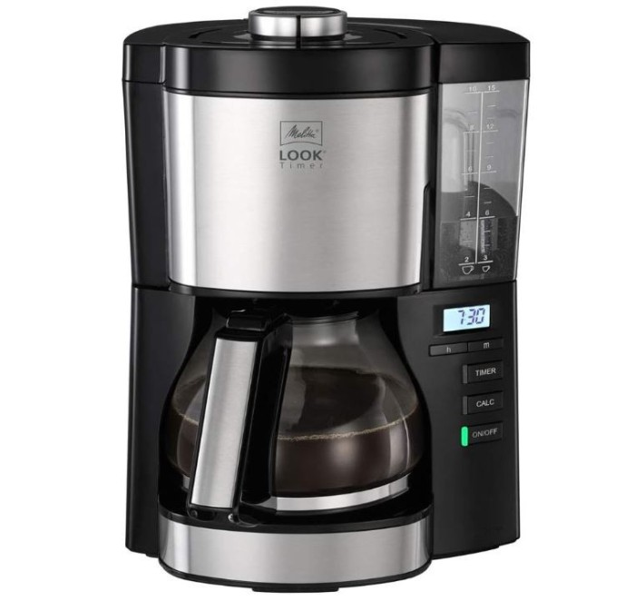 Aparat de cafea Melitta Look Timer 1025-08, 1.25L, Negru