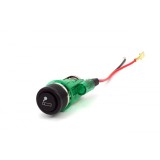 Set de priza, bricheta, iluminata, verde, 12V
