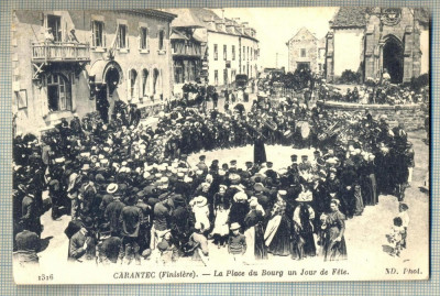 AD 184 C. P. VECHE -CARANTEC -CANTA FANFARA MILITARA-LA PLACE -FRANTA-CIRC.1919 foto