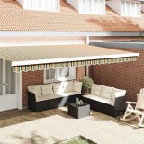 Plasa de umbrire pentru ramă de 5 m, Verde și Galben, 4.8 x 0.2 m