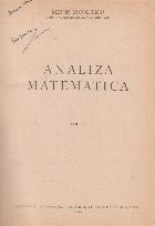 Analiza matematica, Volumul aal II-lea foto