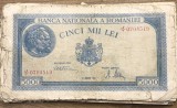 (BNK A) Romania bancnota 5000 lei 21 august 1945