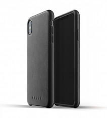 Husa de protectie Mujjo pentru iPhone XS Max, Piele, Negru foto