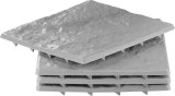 Set 4 dale pentru alee de gradina cu efect piatra, PP, 30x30 cm, gri
