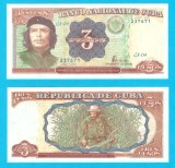 Cuba (pick 113) 3 Pesos 1995 UNC serie: CA04 237671; Che Guevara