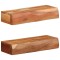 Rafturi de perete 2 buc 40x17x8 cm din lemn masiv de salcam