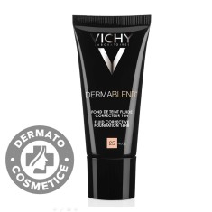 Fond de ten corector fluid rezistenta 16h SPF 28 ten normal sau uscat Dermablend 25, 30ml, Vichy foto