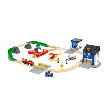 Set interactiv cu trenulet si masina de interventii speciale BRIO, 3+ ani foto