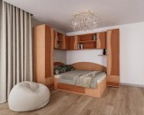 Cumpara ieftin Dormitor Tineret Colt S Fag+Cires, 4 Corpuri, Dulap 4 Usi, 187x51x200 cm, Pat 144x80x204 cm