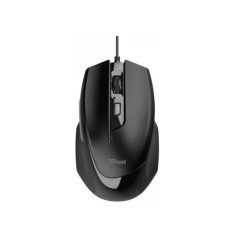 Mouse Trust Voca Comfort, Wired, 2400 DPi Reglabil, USB, 6 Butoane, Scroll, Senzor Optic, Cablu 1.6 m, Black