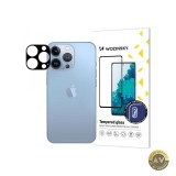 Folie de protectie Camera spate WZK pentru Apple iPhone 15 Pro Sticla Securizata Neagra